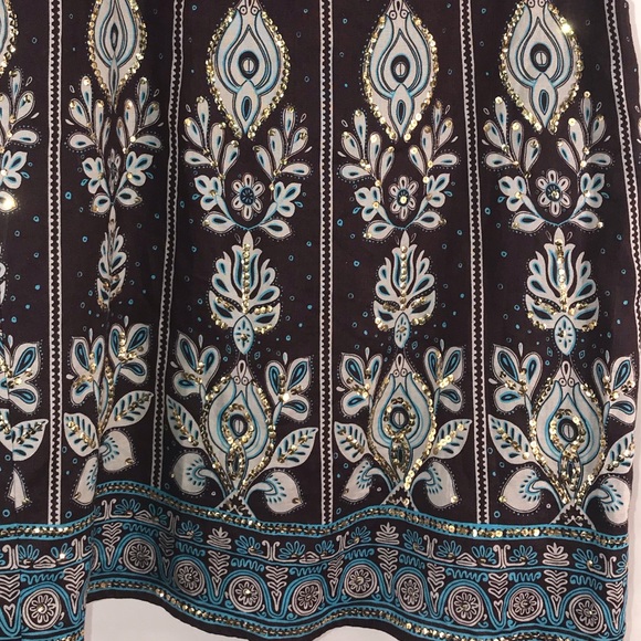 Linen Sequin Skirt by Carol Little - Picture 12 of 12